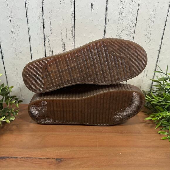 Velez Women's Brown Leather Artisan Platform Sneakers Size 8 - Picture 9 of 9